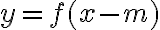 y=f(x-m)