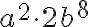 a^2\cdot 2b^8