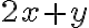 2x+y