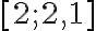 [2; 2,1]
