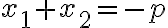 x_1+x_2=-p 