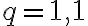 q = 1,1