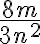 \frac{8m}{3n^2}