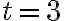t = 3
