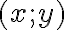 (x; y)