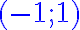 (\color{blue}{-1}; \color{gold}{1})