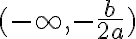 (-\infty, -\frac{b}{2a})